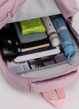 子どもリュック 猫モチーフ多収納ポケット付き子ども用普段使い