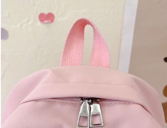 子どもリュック普段使いうさぎマスコット付きチェック柄ポケット