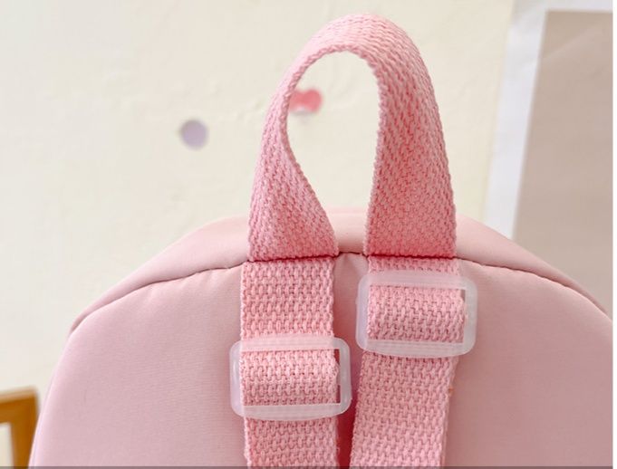 子どもリュック普段使いうさぎマスコット付きチェック柄ポケット