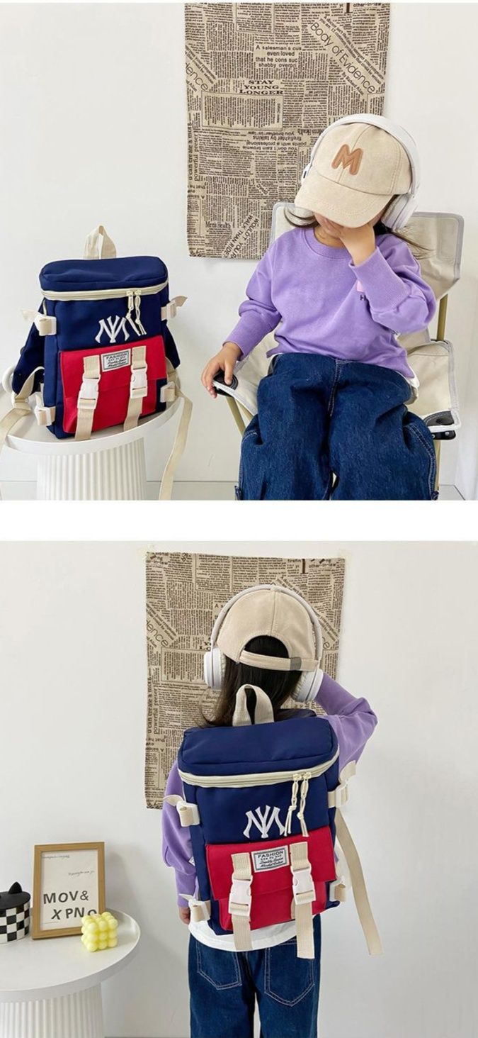 子どもリュック普段使いファッション文字入りボックス型多機能