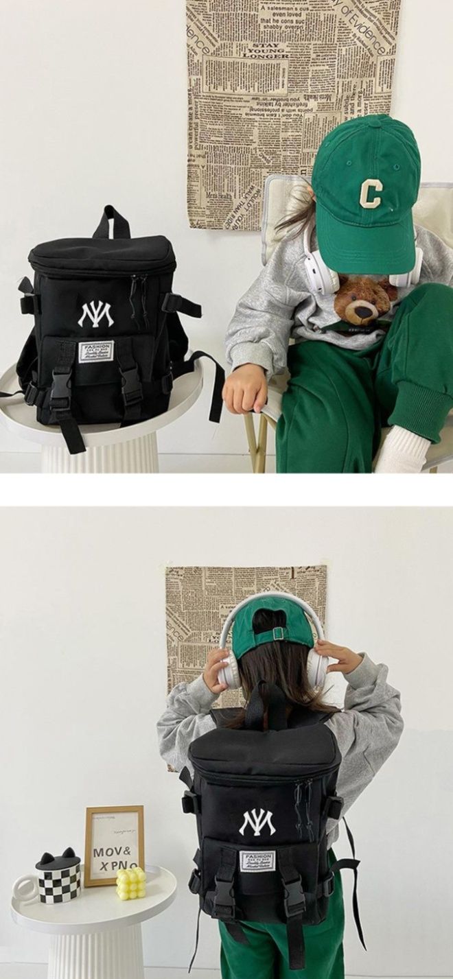 子どもリュック普段使いファッション文字入りボックス型多機能