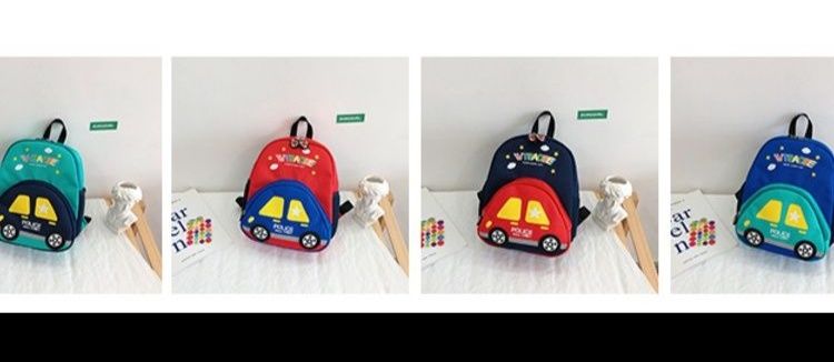 子どもリュック通園パトカーモチーフの立体デザイン