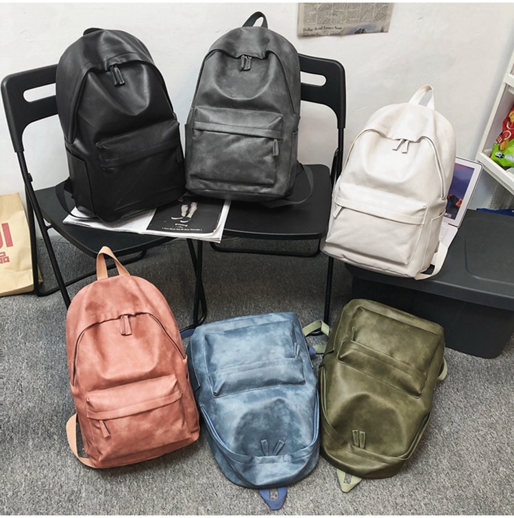 メンズリュック 都会派シンプルレザーリュック