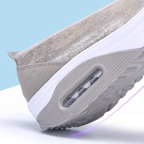 フィットネスシューズ 厚底エアソール軽量スリッポン型ランニングシューズ