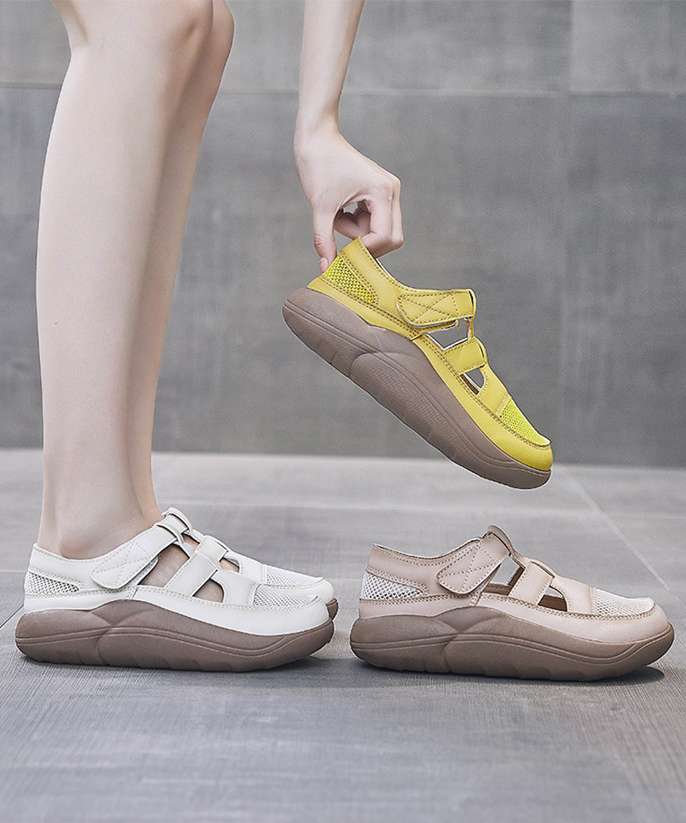 フィットネスシューズ 厚底メッシュサンダル レディース通気性抜群