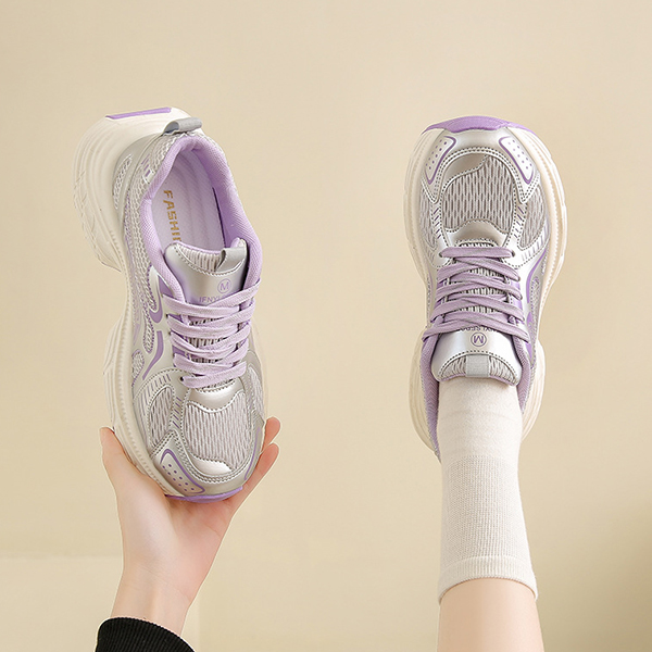 フィットネスシューズ 厚底メッシュ運動靴レディース通気性抜群美脚効果