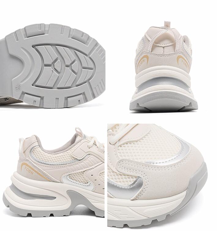 メッシュ厚底運動靴 男性用フィットネスシューズ