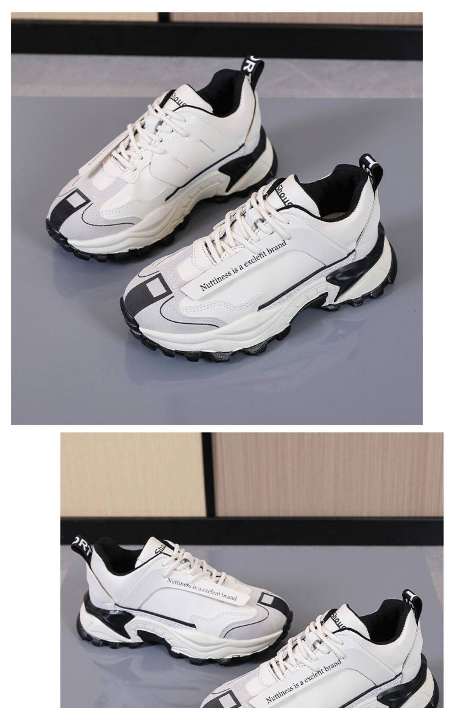 フィットネスシューズ 厚底ソール搭載衝撃吸収ランニングシューズ