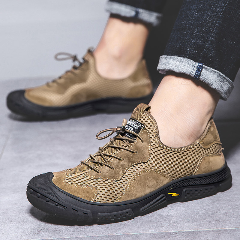 フィットネスシューズ 超軽量通気性メッシュソール滑り止めランニングシューズ