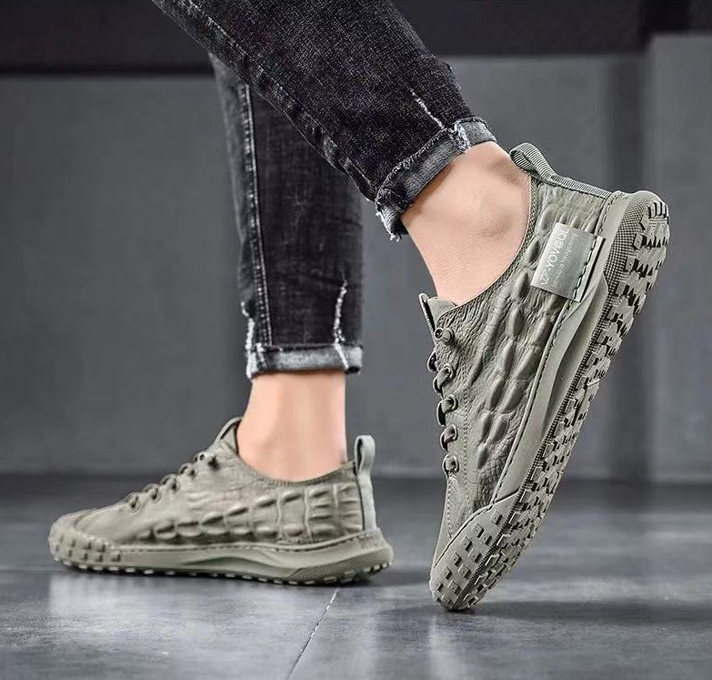 軽量通気性抜群メンズフィットネスシューズ緑