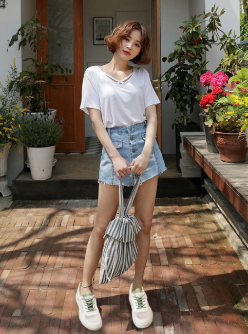 軽量メッシュフィットネスシューズ白緑