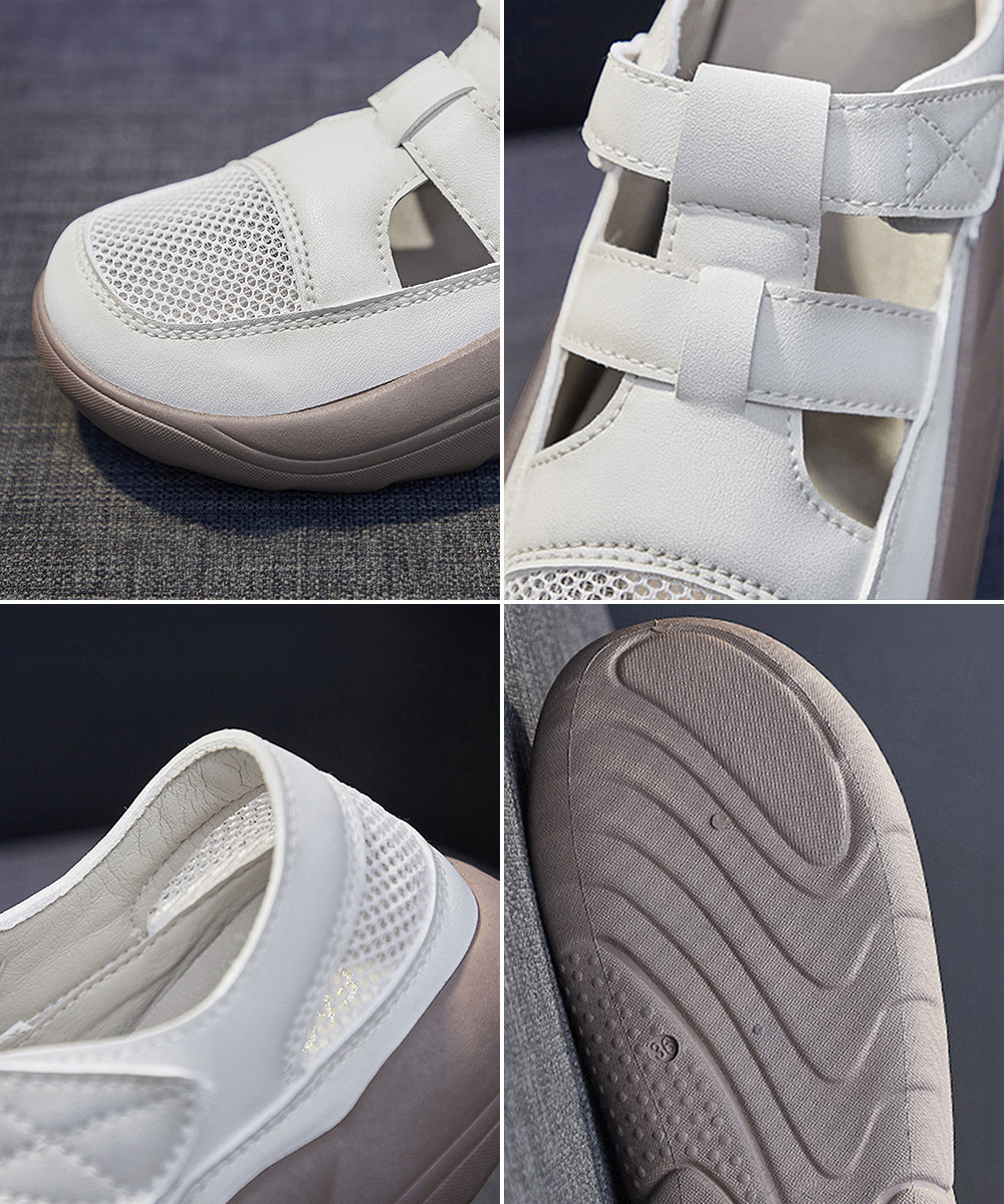 フィットネスシューズ 厚底メッシュサンダル レディース通気性抜群