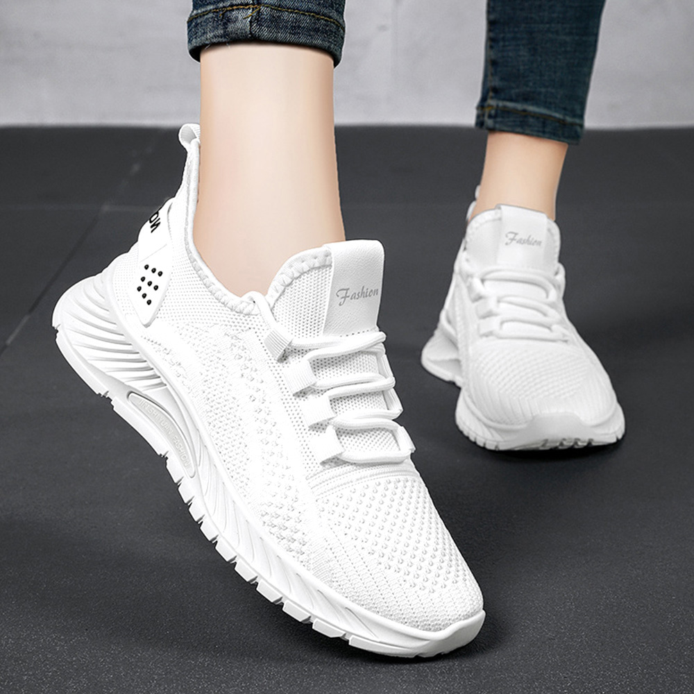 女性用ニット素材フィットネスシューズ