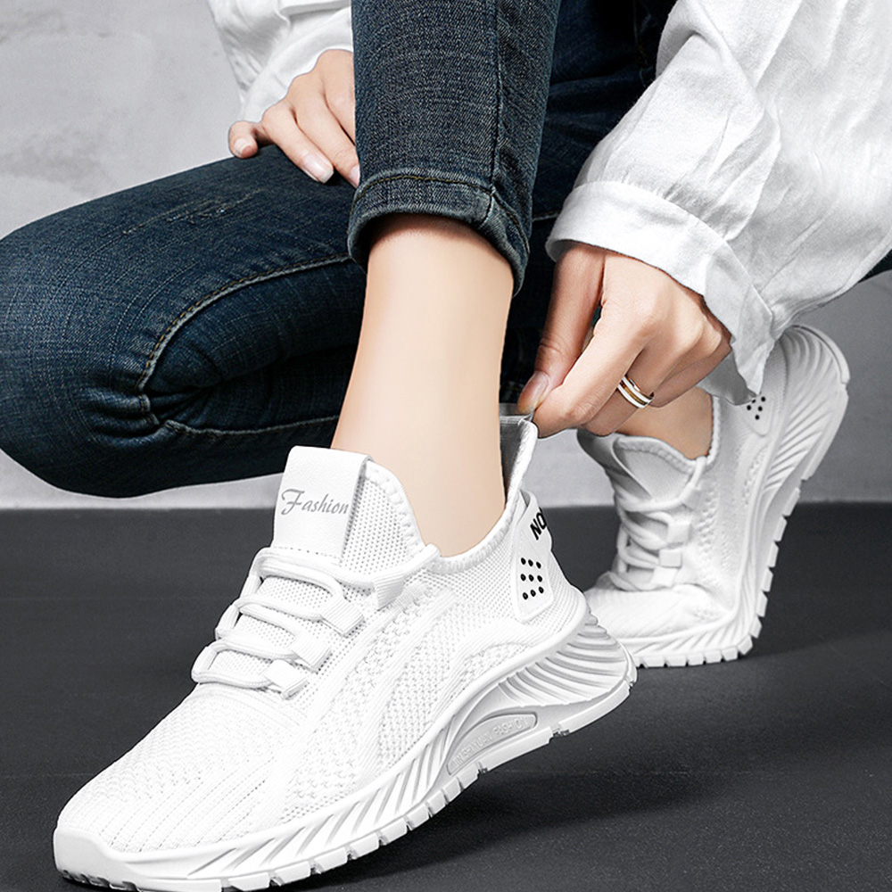 女性用ニット素材フィットネスシューズ