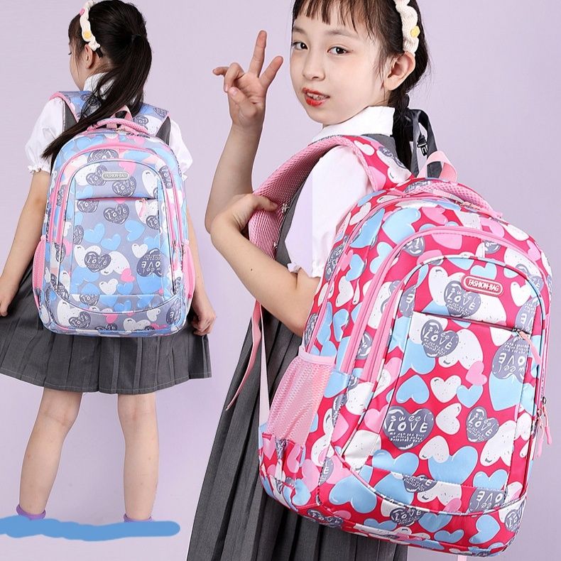 リュックサック 小学生向けハート柄軽量大容量リュックサック