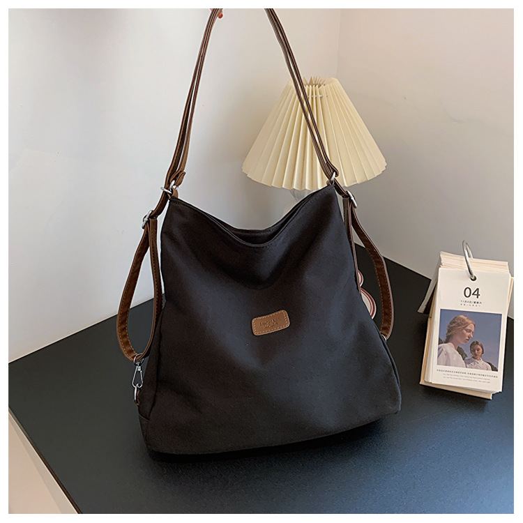 レディースリュック 普段使い多機能大容量帆布鞄二通り肩掛け背負い袋