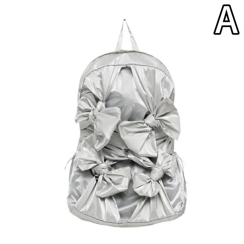 レディースリュック 普段使いリボン付き大容量リュックサック