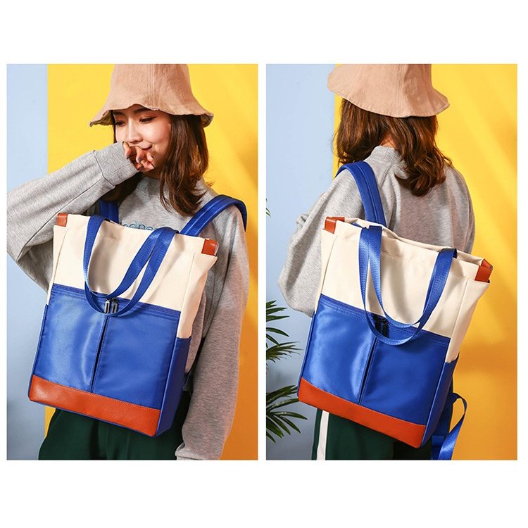 レディースリュック 普段使い配色 ナイロン軽量バッグ