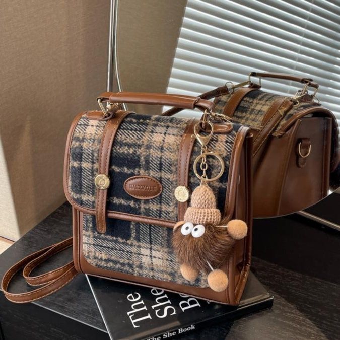 レディースリュック チェック柄ミニショルダーバッグ