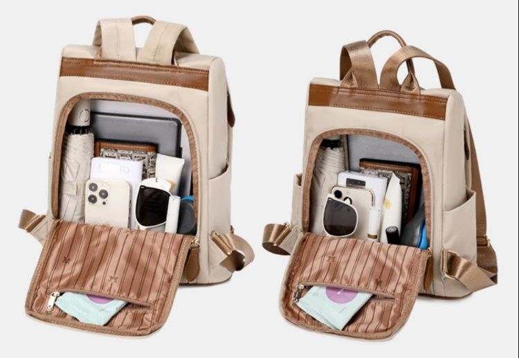 レディースリュック 上品三角金具 旅リュック