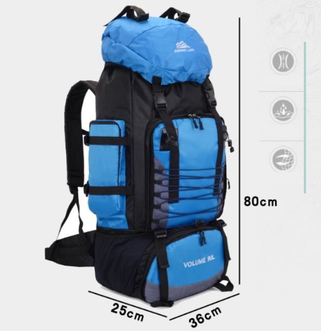 レディースリュック 登山用大容量90リットル防水バックパック