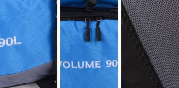 レディースリュック 登山用大容量90リットル防水バックパック