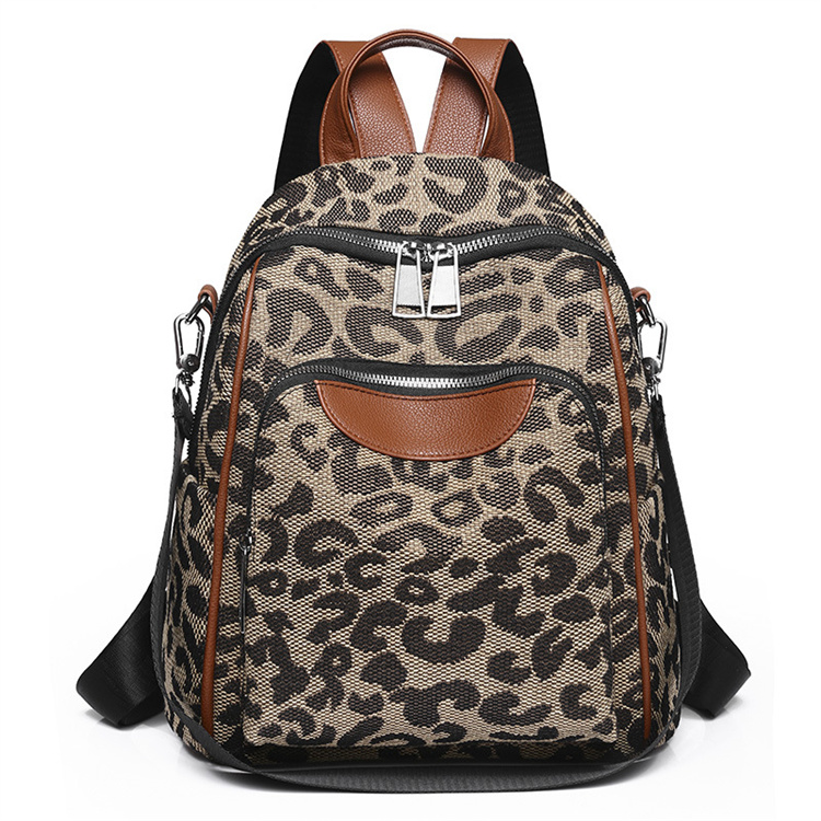 レディースリュック 豹柄大容量 普段使い上品鞄 牛津布バッグ