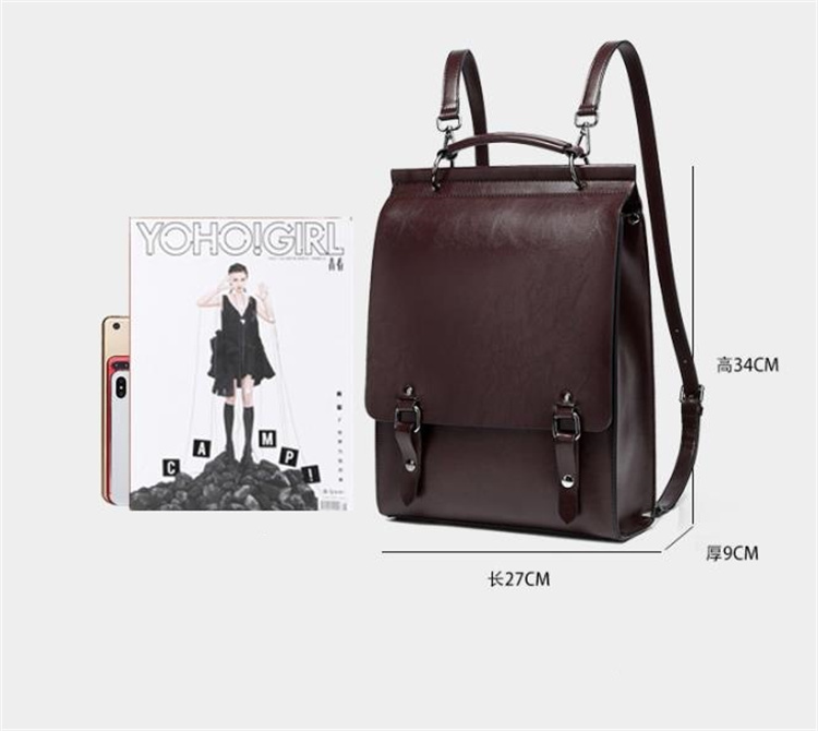 レディースリュック 学院風牛革通勤鞄 クラシック型