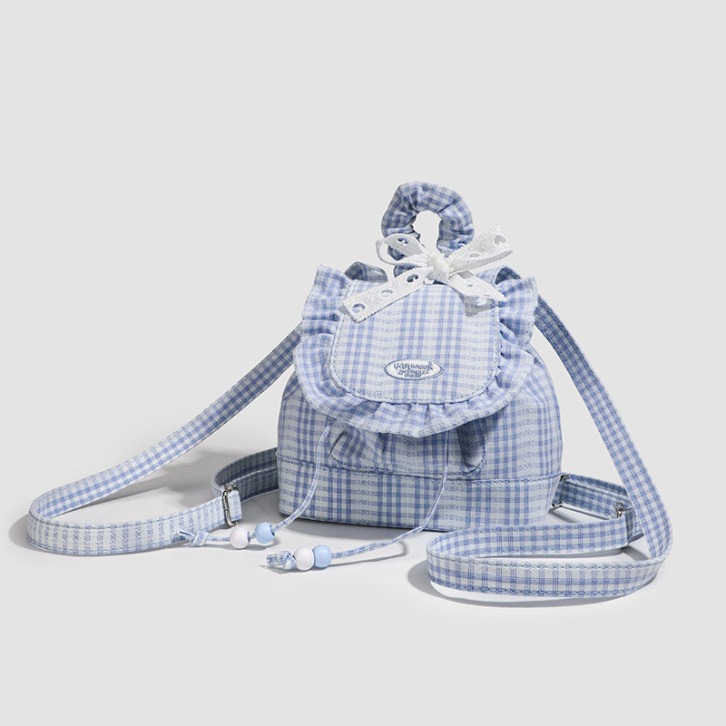 レディースリュック 普段使いに最適な格子柄リュック鞄