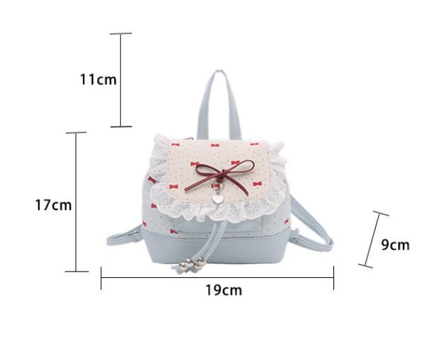 レディースリュック 旅行用多機能 フリル付き 4色展開