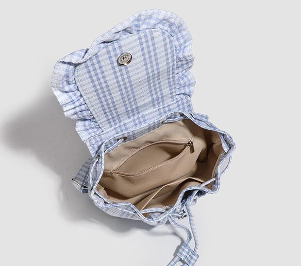 レディースリュック 普段使いに最適な格子柄リュック鞄