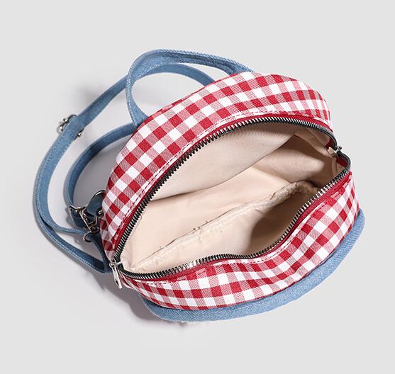 レディースリュック 普段使い かわいいギンガムチェック柄リュック