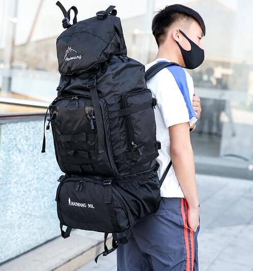 レディースリュック 登山用大容量背負い鞄九十リットル女性向け旅行登山鞄