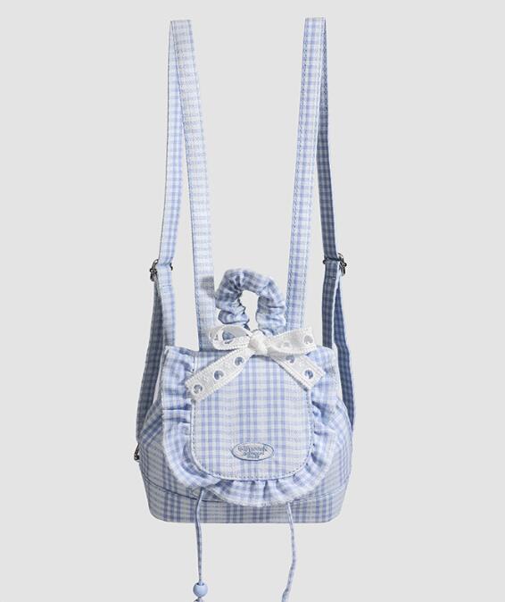 レディースリュック 普段使いに最適な格子柄リュック鞄