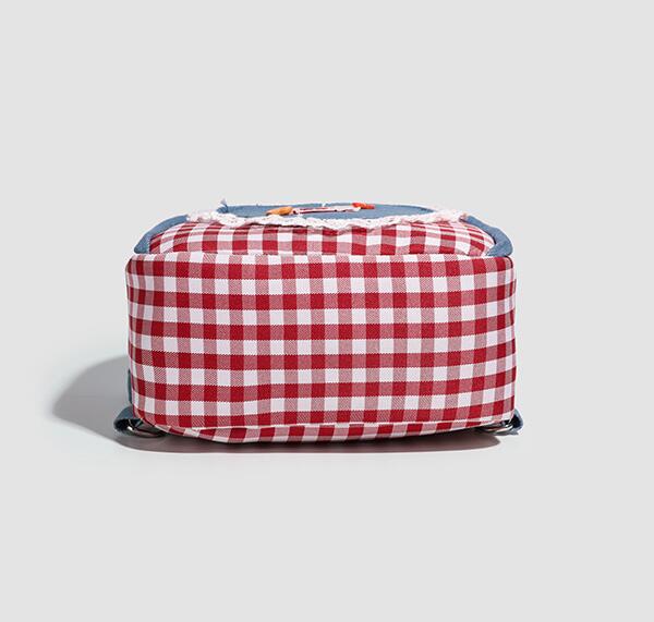 レディースリュック 普段使い かわいいギンガムチェック柄リュック