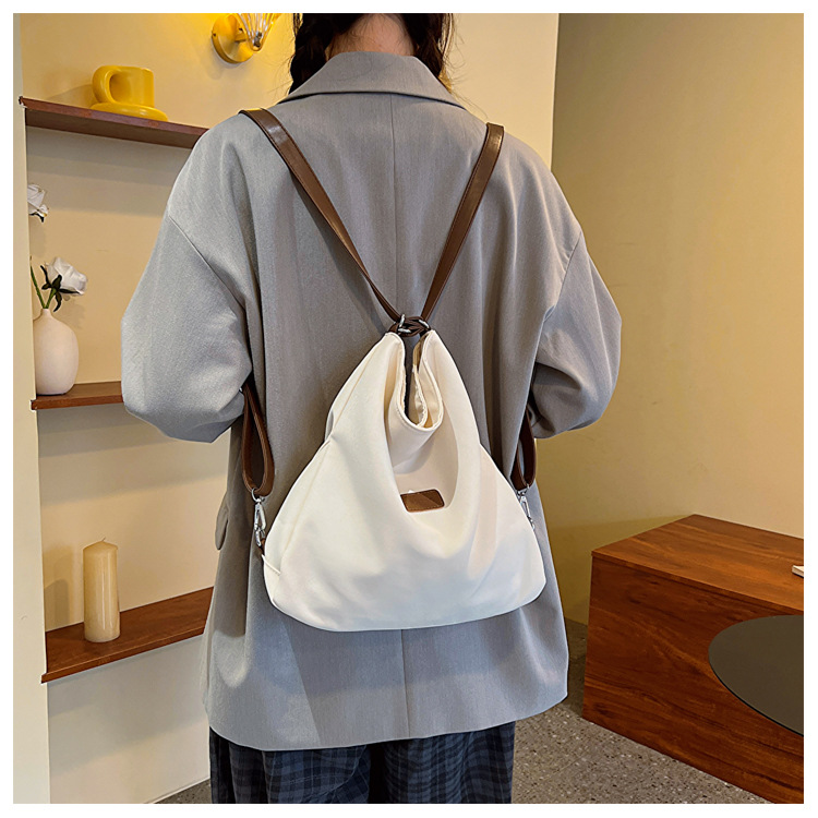 レディースリュック 普段使い多機能大容量帆布鞄二通り肩掛け背負い袋