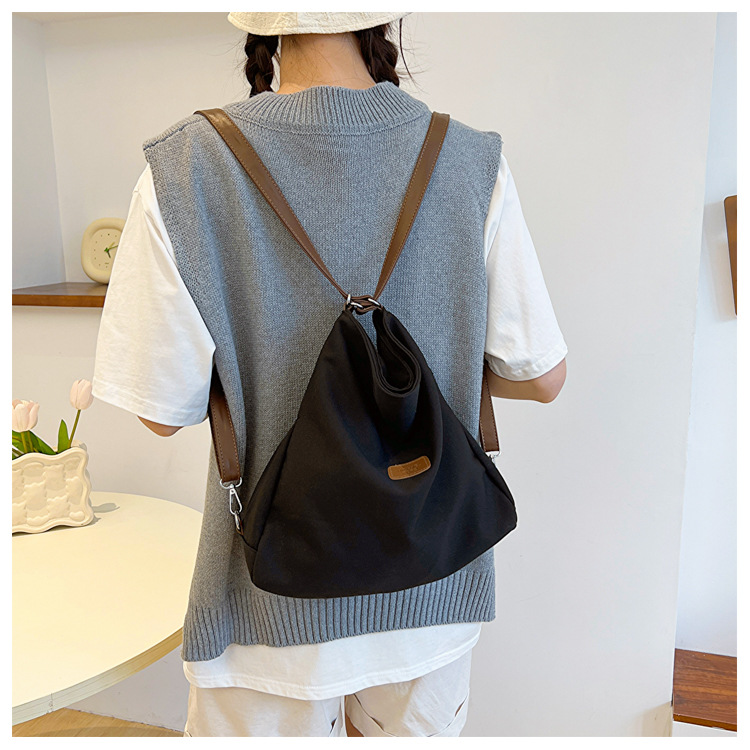 レディースリュック 普段使い多機能大容量帆布鞄二通り肩掛け背負い袋