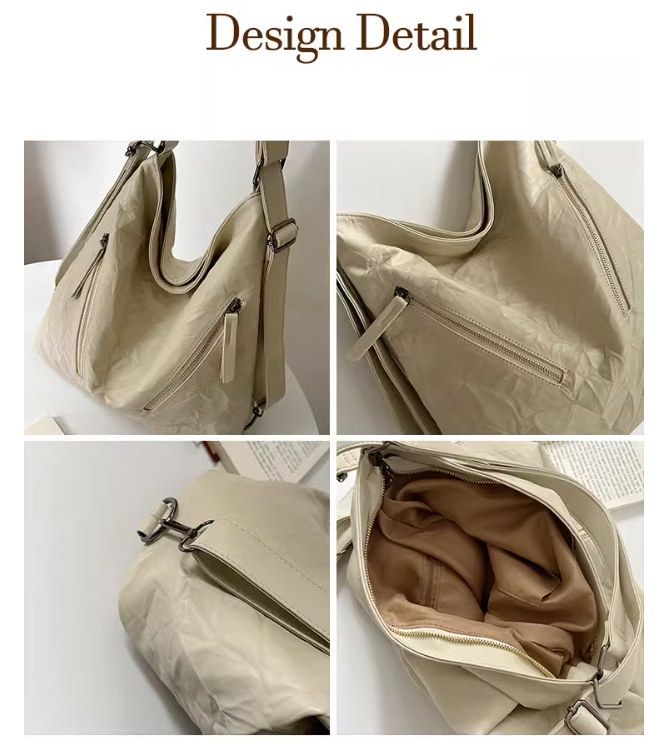 レディースリュック シワ加工 三通り 多機能バッグ 普段使い 大容量軽量