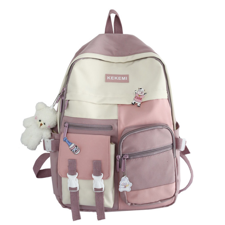 普段使いレディースリュックサック可愛いカラー配色大容量