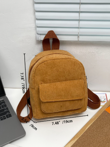 普段使いレディースリュック　コーデュロイ素材　ミニサックサック