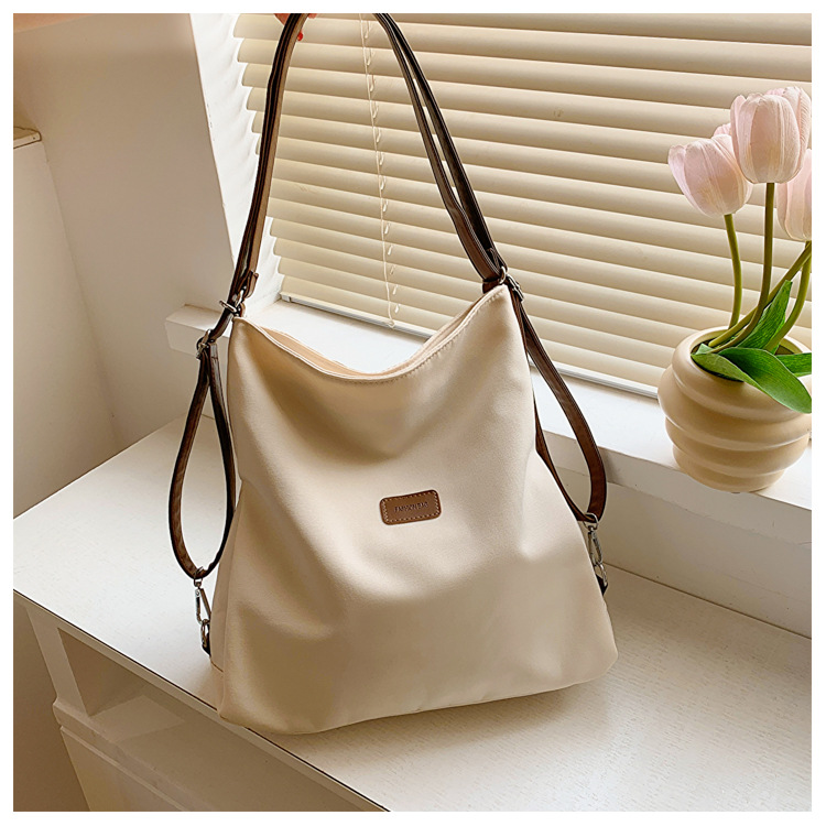 レディースリュック 普段使い多機能大容量帆布鞄二通り肩掛け背負い袋