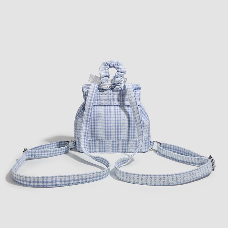 レディースリュック 普段使いに最適な格子柄リュック鞄