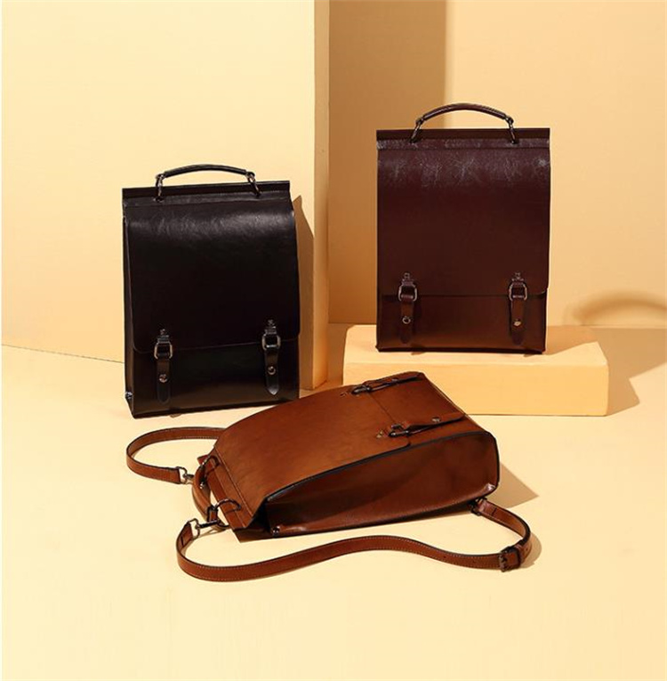 レディースリュック 学院風牛革通勤鞄 クラシック型