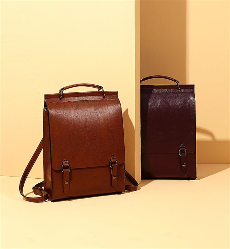 レディースリュック 学院風牛革通勤鞄 クラシック型
