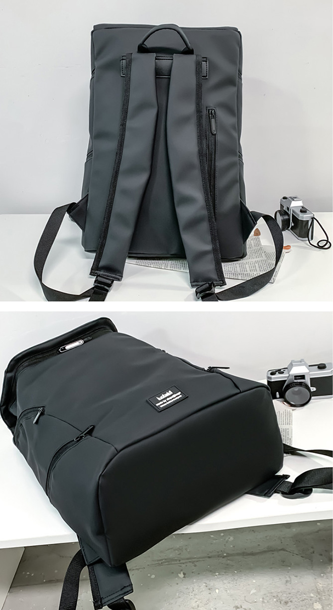 レディースリュック 普段使い大容量撥水加工男女兼用黒色背負い鞄