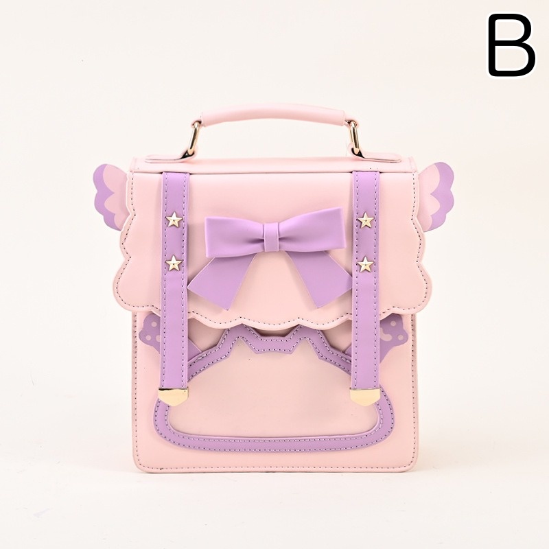 レディースリュック 普段使い三通り女子学生リュック可愛いリボン付きかばん