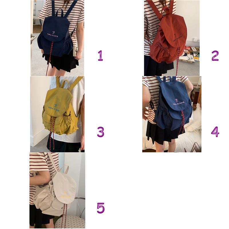 普段使いレディースリュック巾着型