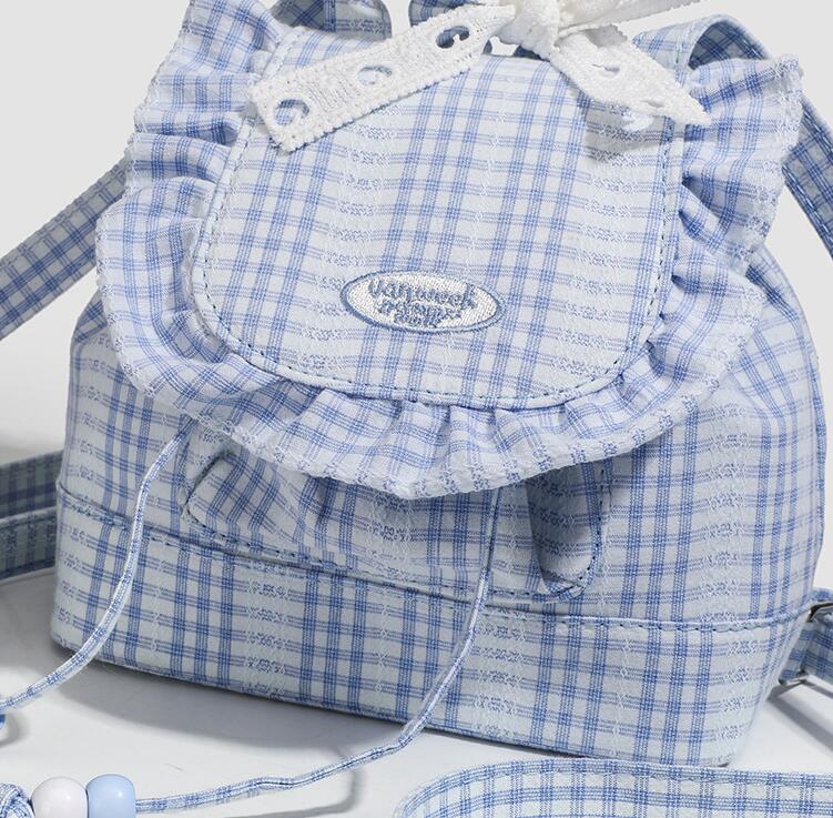 レディースリュック 普段使いに最適な格子柄リュック鞄