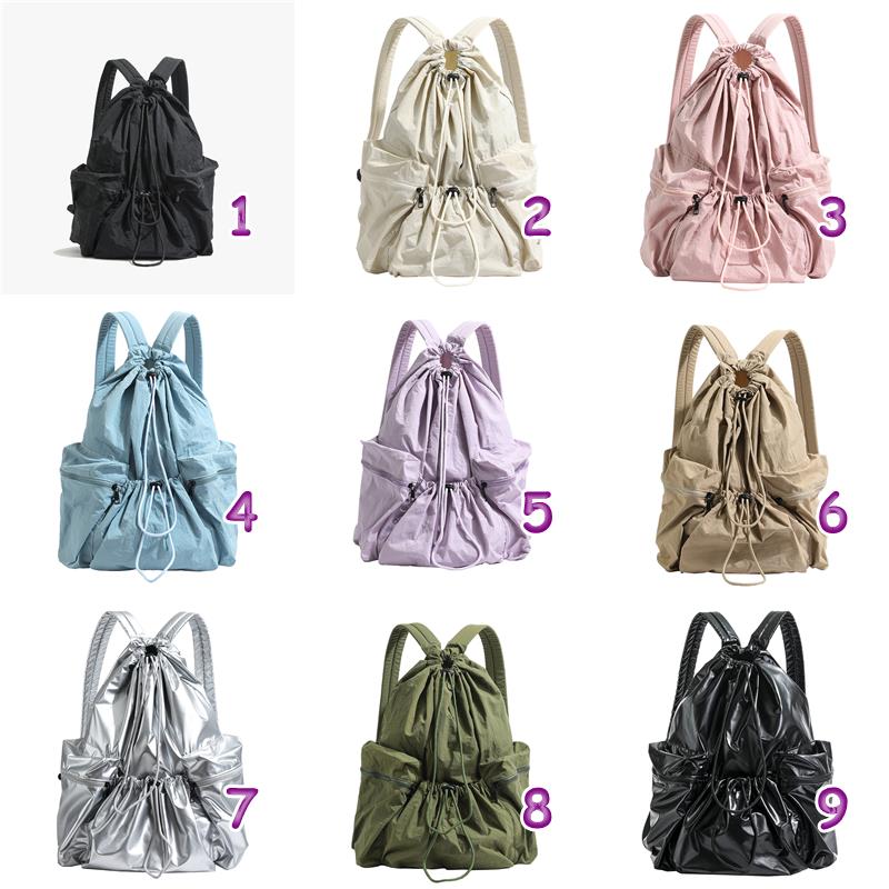 レディースリュック  普段使い大容量リュック 巾着型 全9色