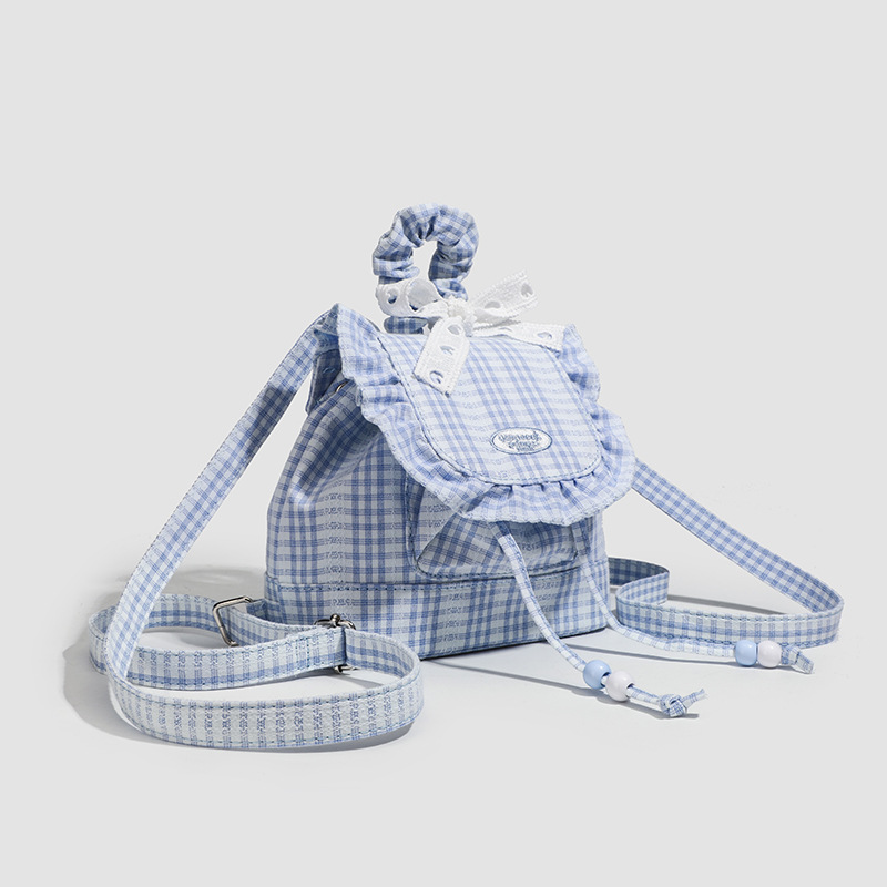 レディースリュック 普段使いに最適な格子柄リュック鞄